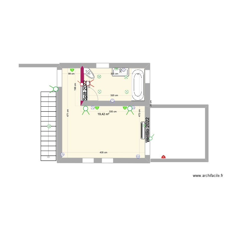sdb ch 5 final. Plan de 0 pièce et 0 m2