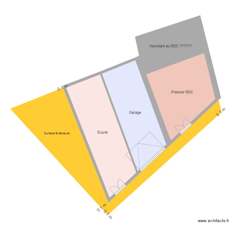 4 RdC Plan état des lieux pour Géraldine et Notaire. Plan de 0 pièce et 0 m2