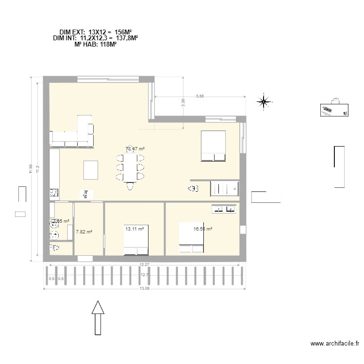 LA MAISON. Plan de 0 pièce et 0 m2