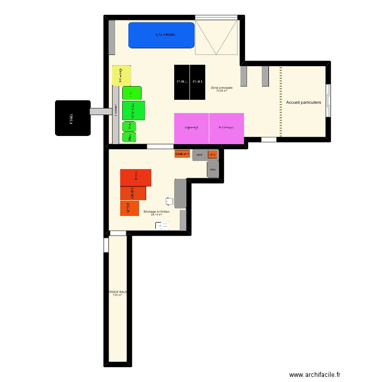 Local bray 8. Plan de 3 pièces et 106 m2