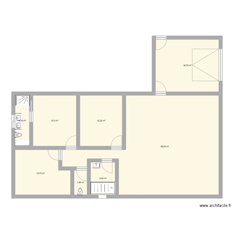 PLAN MAISON 38220 n°3. Plan de 8 pièces et 125 m2