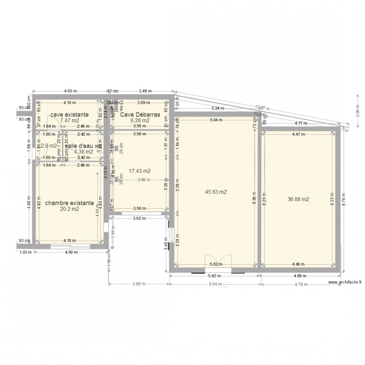 extensions avec garage en 2 phases c. Plan de 0 pièce et 0 m2