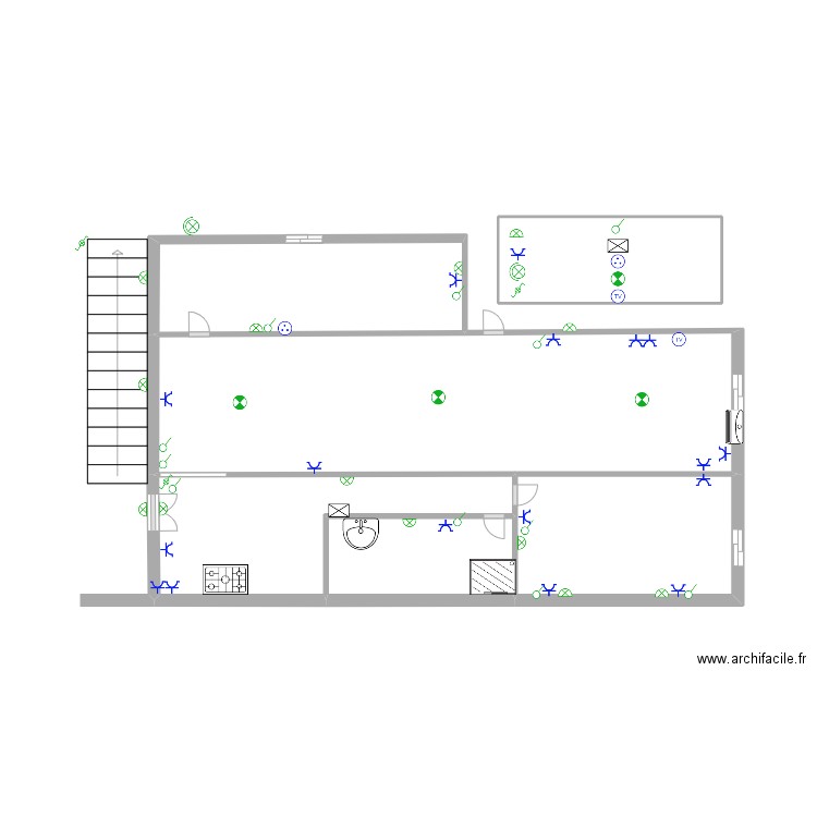 cxf. Plan de 6 pièces et 35 m2