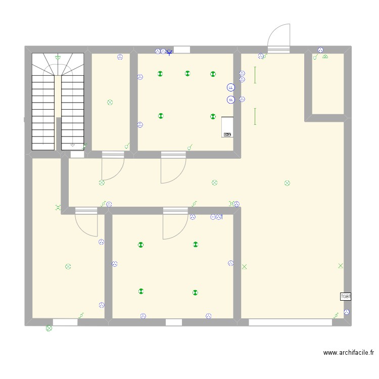 hamid audun bas. Plan de 7 pièces et 97 m2