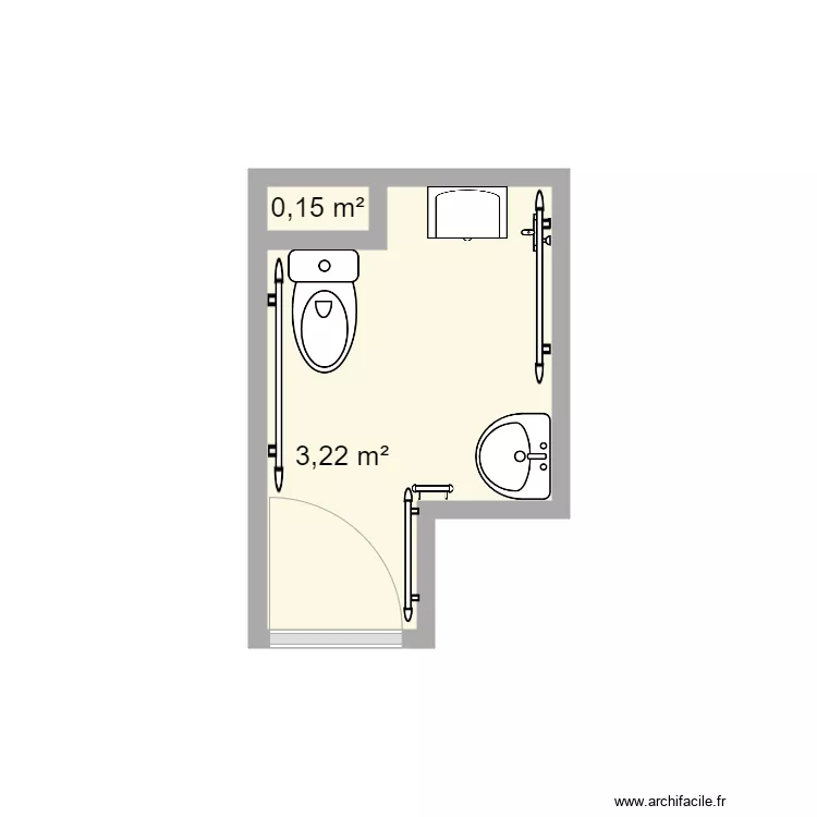 Rolet SDB projet. Plan de 