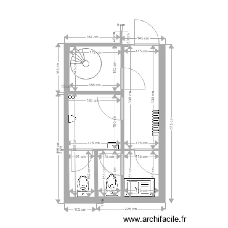 wc blanchard actuel. Plan de wc blanchard actuel. Plan de