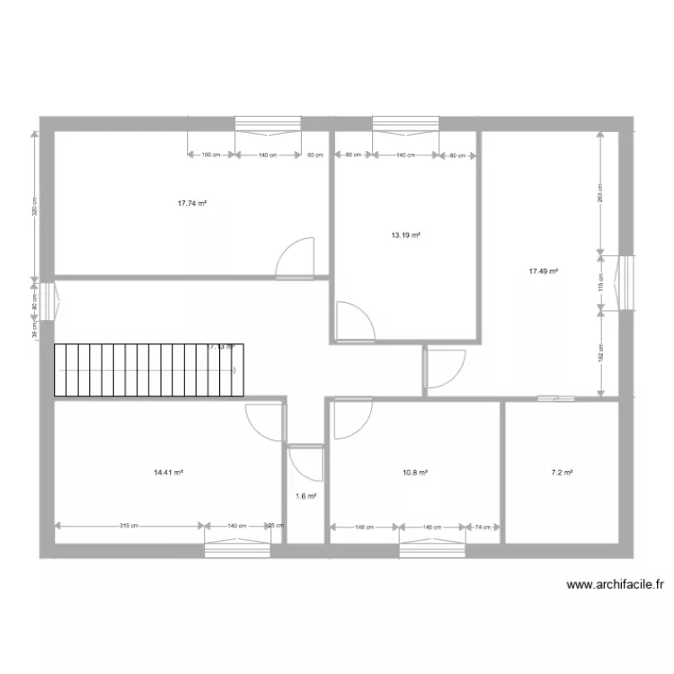 etage complet vide avec comble. Plan de etage complet vide avec comble. Plan de