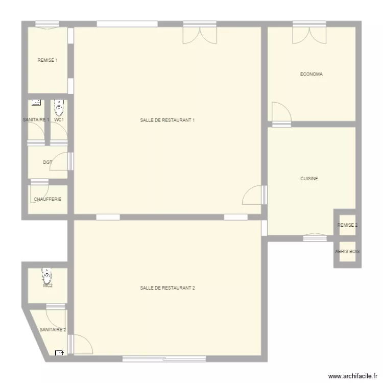 ST AMANT RESTAU. Plan de 