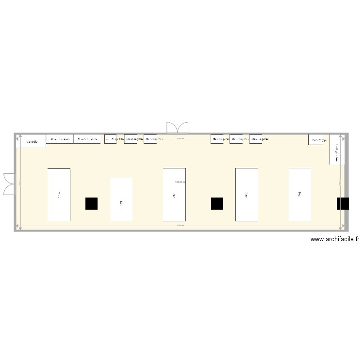 Labo Meca SKF. Plan de 1 pièce et 137 m2