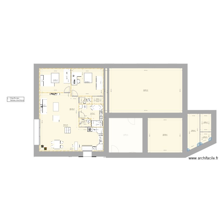 Le Moulin Jo V13. Plan de 24 pièces et 528 m2