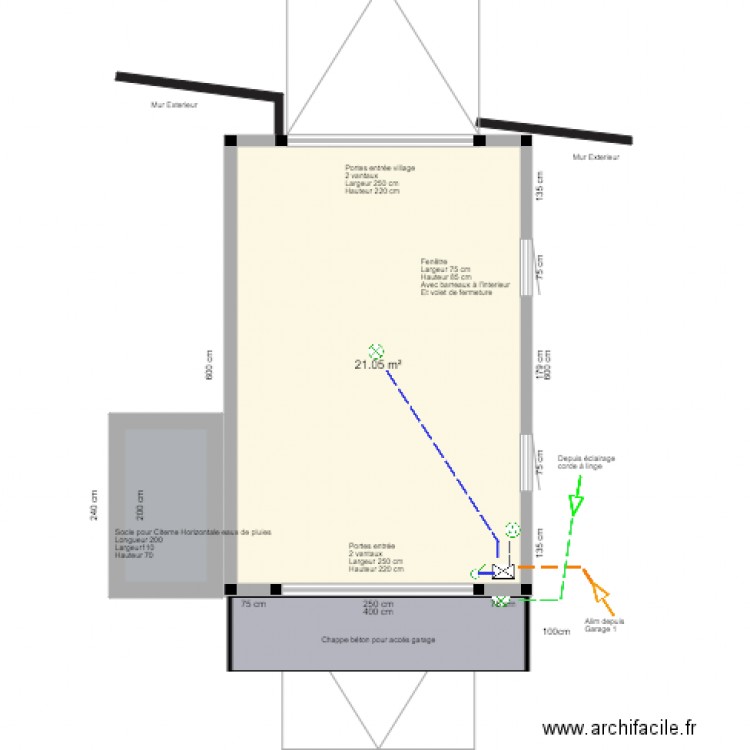 Garage 2. Plan de 0 pièce et 0 m2