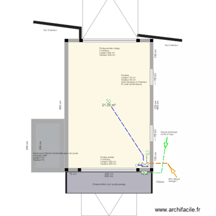 Garage 2. Plan de 