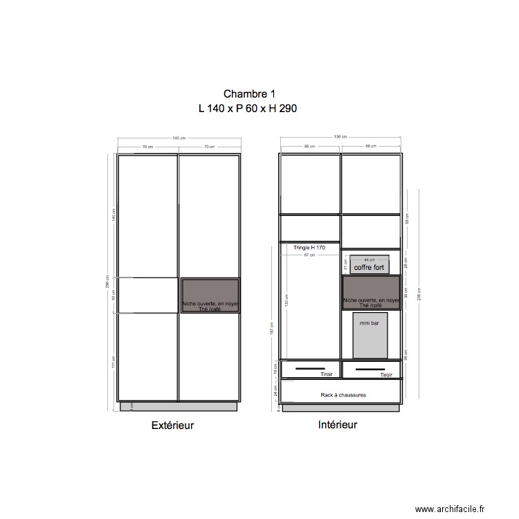 Placard Chambre 1 copy. Plan de 0 pièce et 0 m2