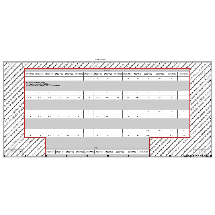 Coastair. Plan de 2 pièces et 1636 m2