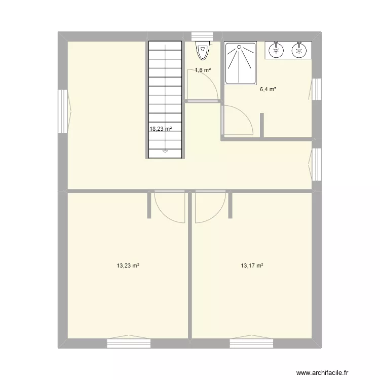 Plan &eacute;tage 1. Plan de 