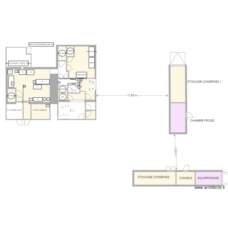 LABO ABATTAGE . Plan de 0 pièce et 0 m2