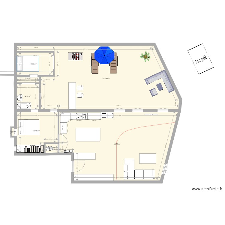 Cagnes actuel essai. Plan de 0 pièce et 0 m2