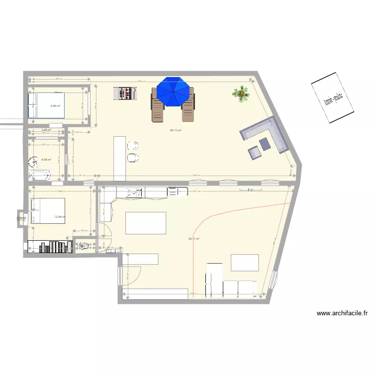 Cagnes actuel essai. Plan de 