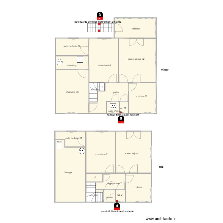 aaa 1457 am. Plan de 21 pièces et 143 m2