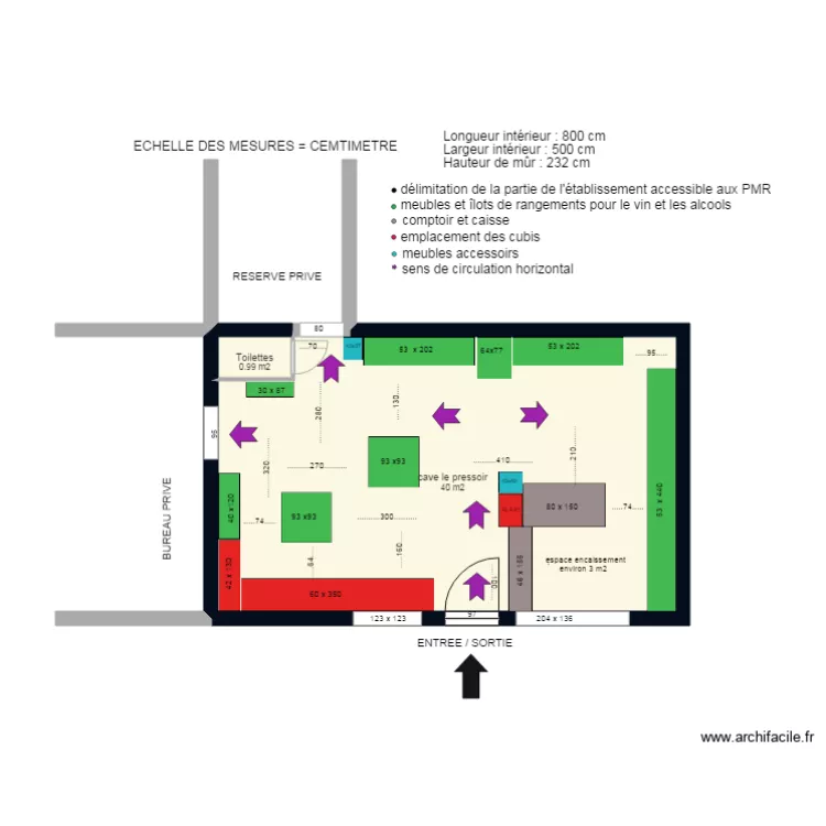 cave. Plan de 
