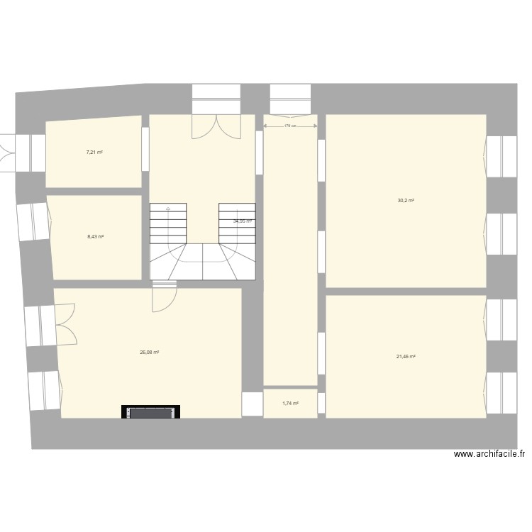 MARMANDE RDC 1. Plan de 7 pièces et 130 m2