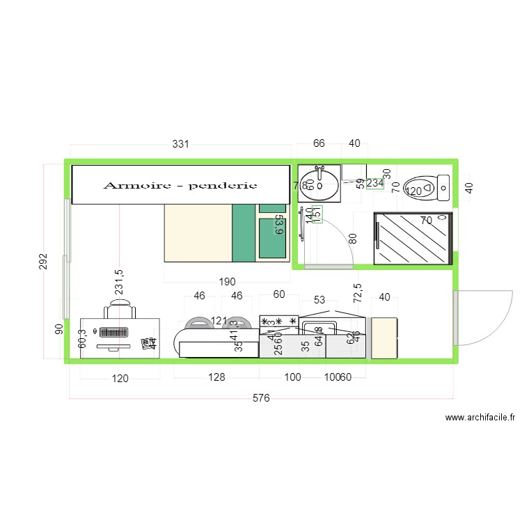 Studio 5_3. Plan de 0 pièce et 0 m2