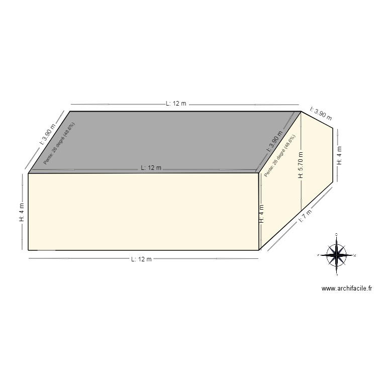 GARAGE FACADE ARRIERE. Plan de 3 pièces et 103 m2