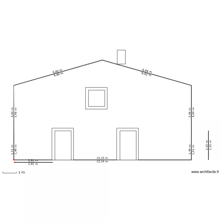 Facade 3 fenetres. Plan de Facade 3 fenetres. Plan de