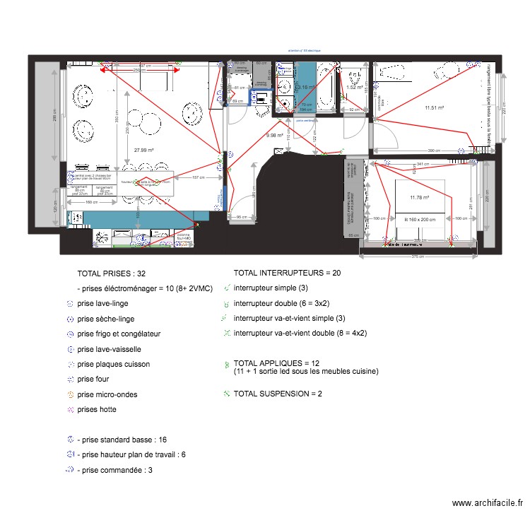projet philippe auguste PLAN ELECTRIQUE V2bis. Plan de 0 pièce et 0 m2