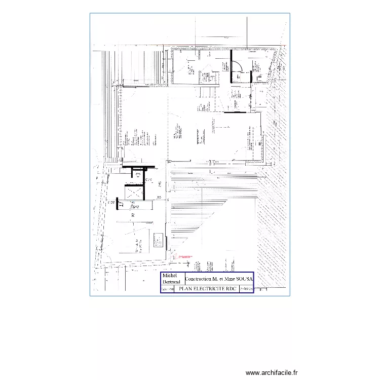 SOUSA PLAN plomb  RDC. Plan de 