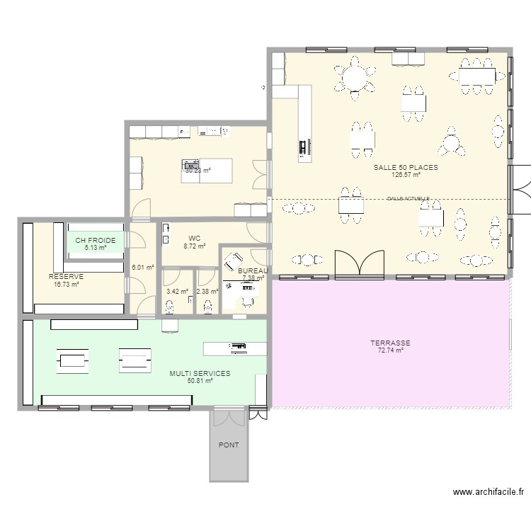 RESTAURANT EPICERIE BORREZE WC. Plan de 0 pièce et 0 m2