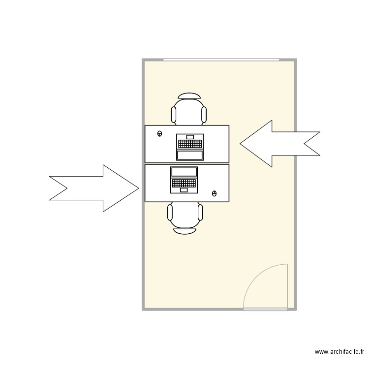 B303-84GRE. Plan de 1 pièce et 15 m2