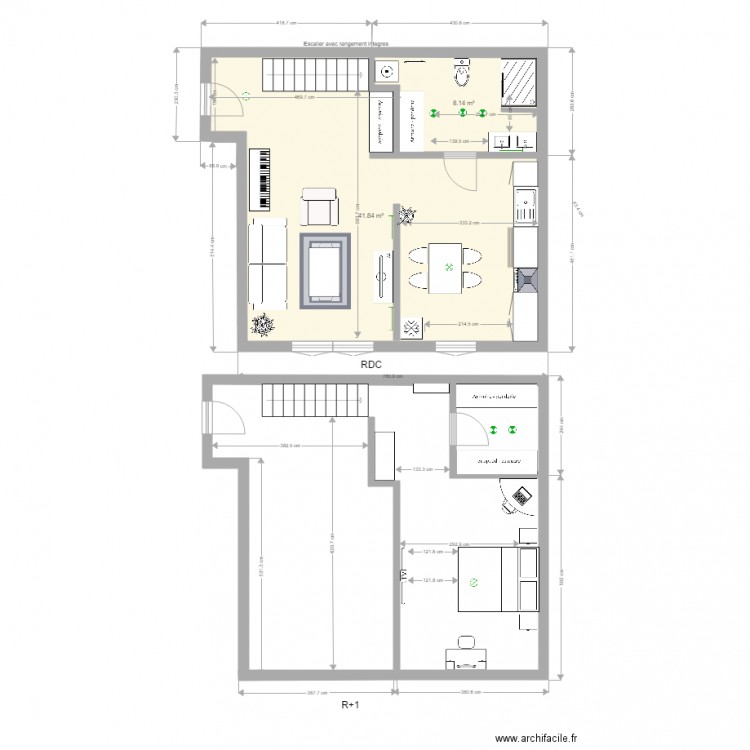plan studio 10. Plan de 0 pièce et 0 m2