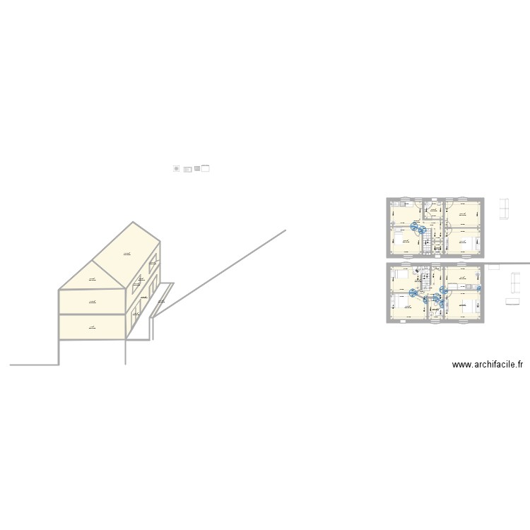 Plan RDC Osny colimaçon. Plan de 0 pièce et 0 m2
