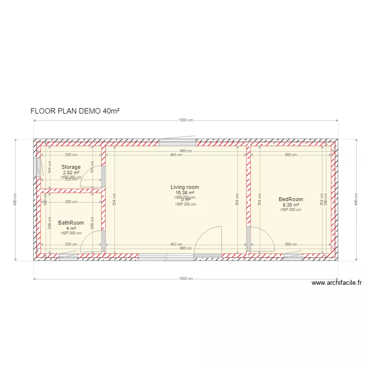 40M&sup2; demo. Plan de 