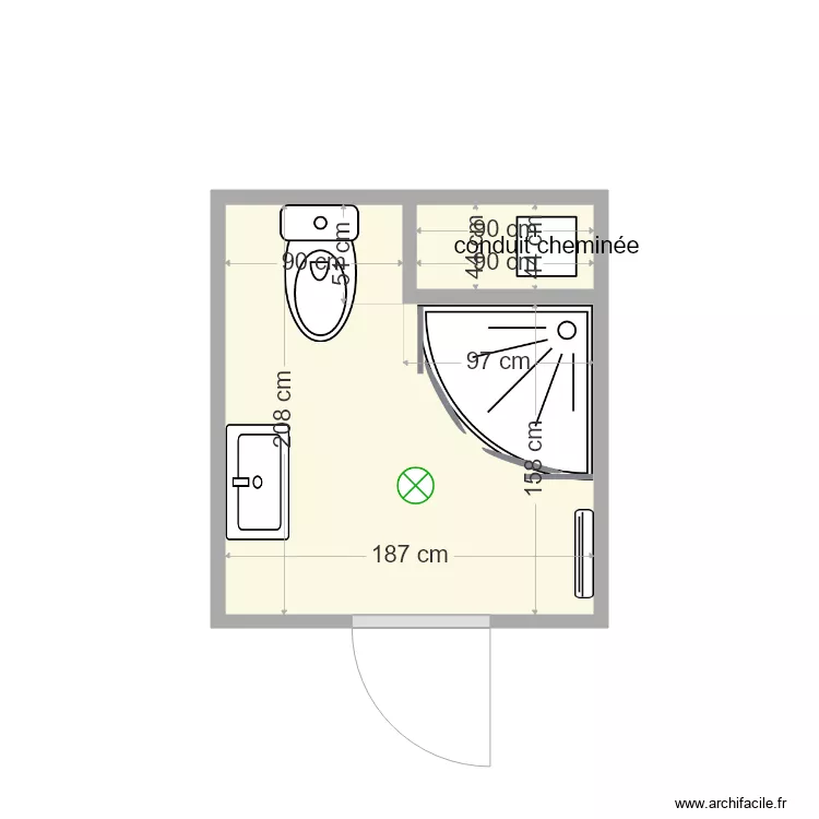 salle de douche 1er étage GF. Plan de salle de douche 1er étage GF. Plan de