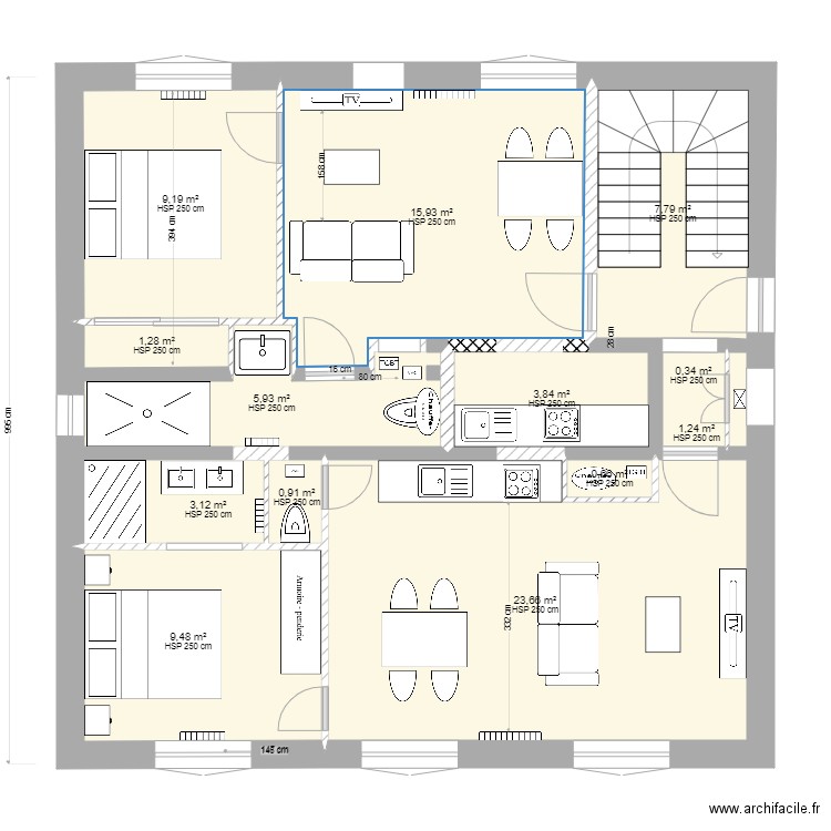 R et R1 V2. Plan de 0 pièce et 0 m2
