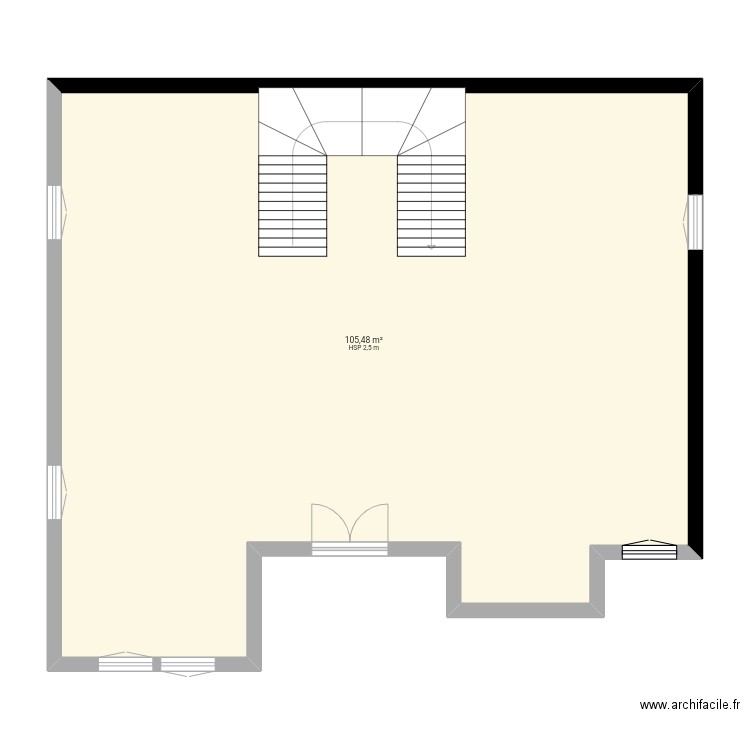 Hassoun1. Plan de 1 pièce et 105 m2
