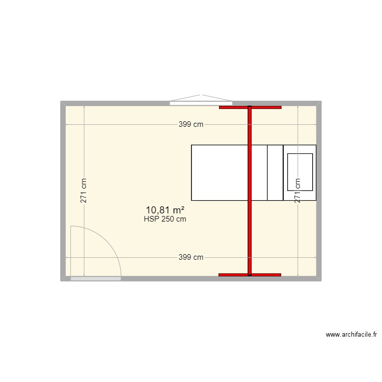 SOBRAL. Plan de 1 pièce et 11 m2