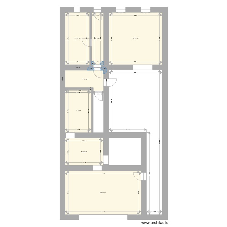 chinois existant rdc. Plan de 0 pièce et 0 m2