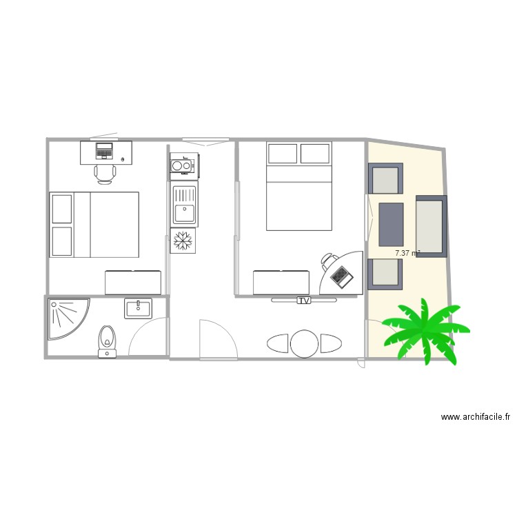 appartement 1 Tarragone. Plan de 0 pièce et 0 m2