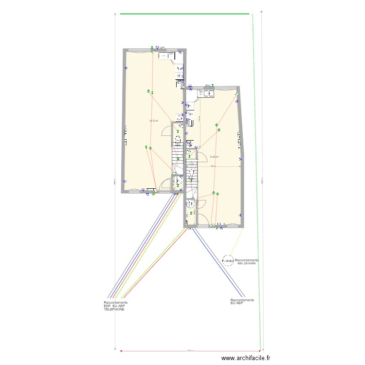 base plan g moulin RCH AVEC RESEAUX ELEC. Plan de 0 pièce et 0 m2