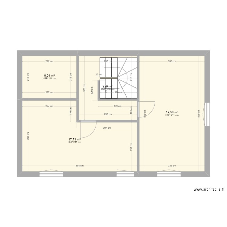 Rez Inf.. Plan de 4 pièces et 53 m2