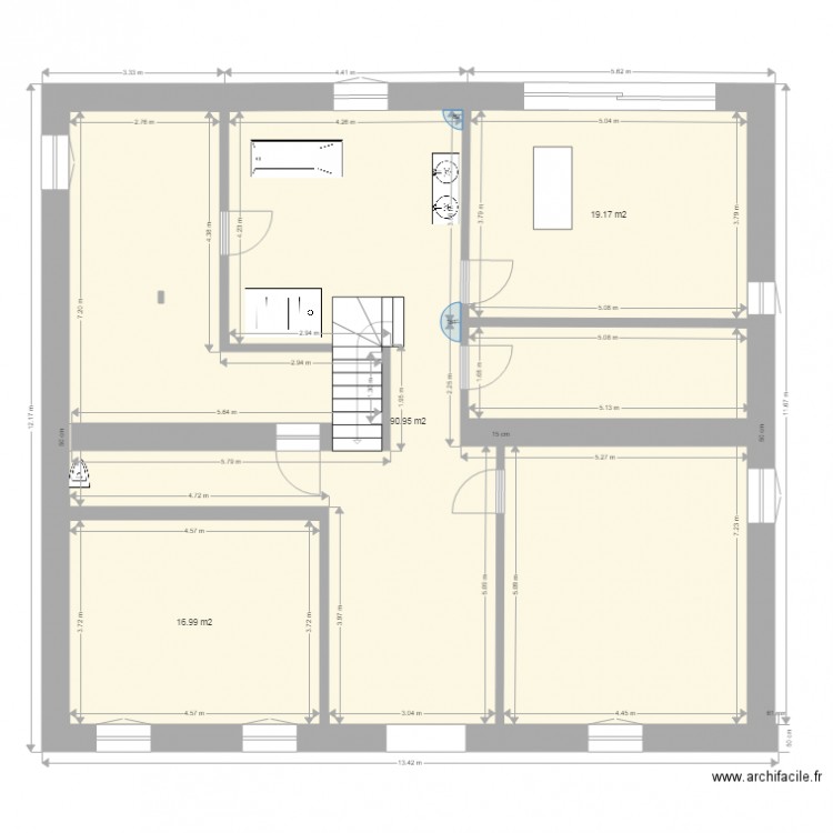 plan maison 2 . Plan de 0 pièce et 0 m2