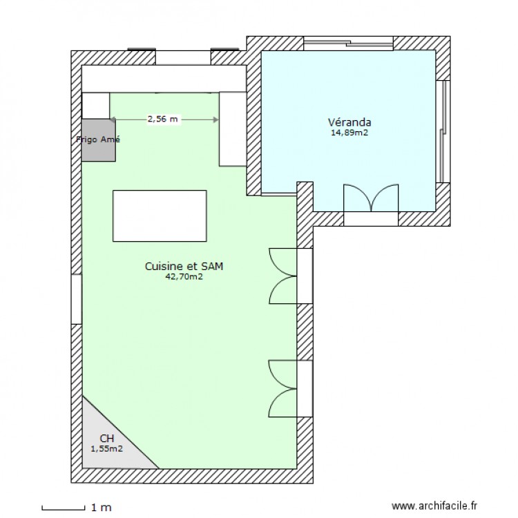 Cuisine Severine B. Plan de 0 pièce et 0 m2