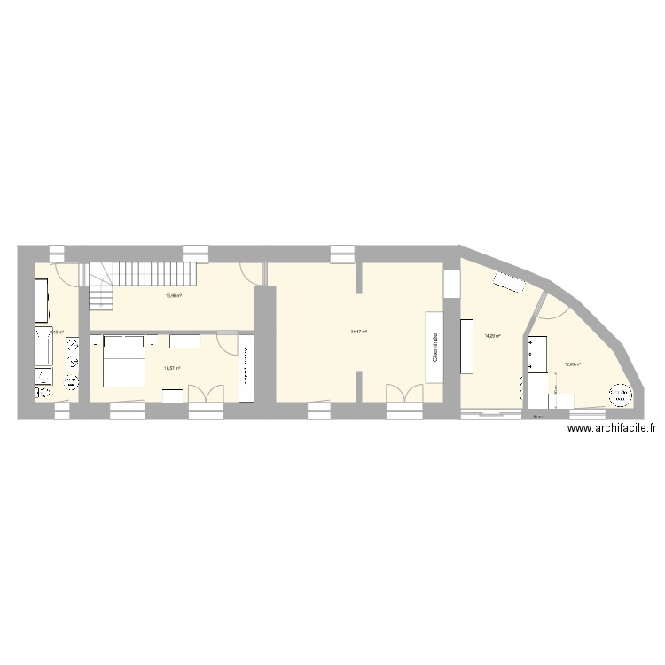 Chauzanaud RdC aménagé 2. Plan de 0 pièce et 0 m2