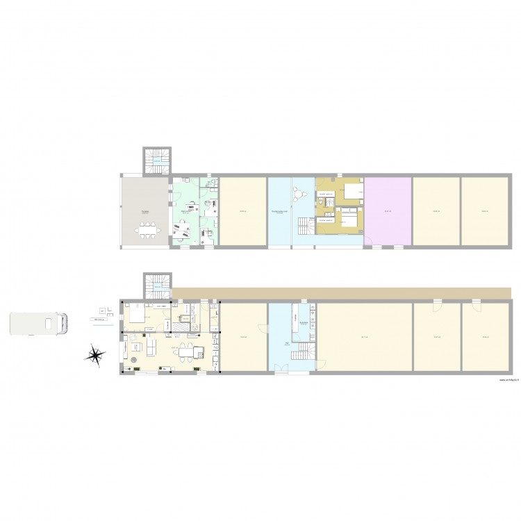 PG appart plain pied suite P pignon ouest bâtiment cage transfo. Plan de 0 pièce et 0 m2