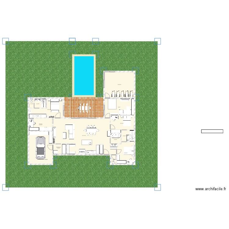 Maison 170m2. Plan de 14 pièces et 193 m2