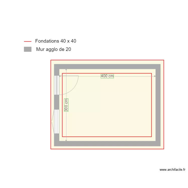 Casta abri de jardin. Plan de 