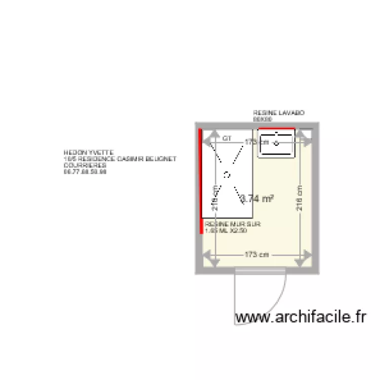 HEDON YVETTE . Plan de 